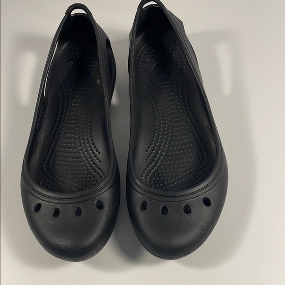 CROCS Black Slip-Resistant Work Flats Size 7 - Picture 2 of 4